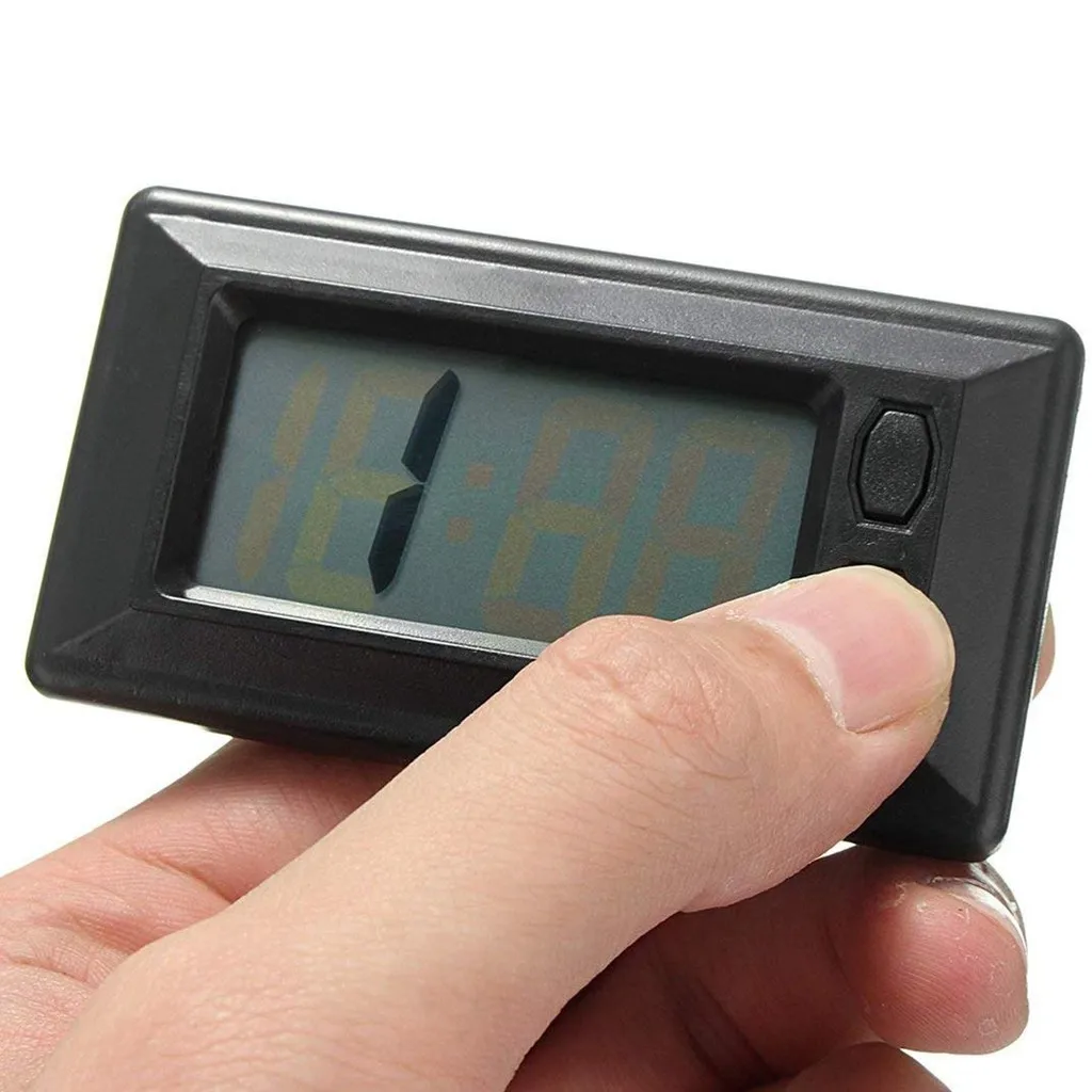 Цифровые Автомобильные часы приборной панели ультра-тонкий ЖК-цифровой дисплей часы приборной панели с календарем Eeloj цифровые портативные часы