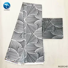 LIULANZHI Африканский Шелковый воск ткани высокого качества белый/черный ШАМБРЕ атласная ткань и нигерийский шифон Ткань ML8X131-ML8X144