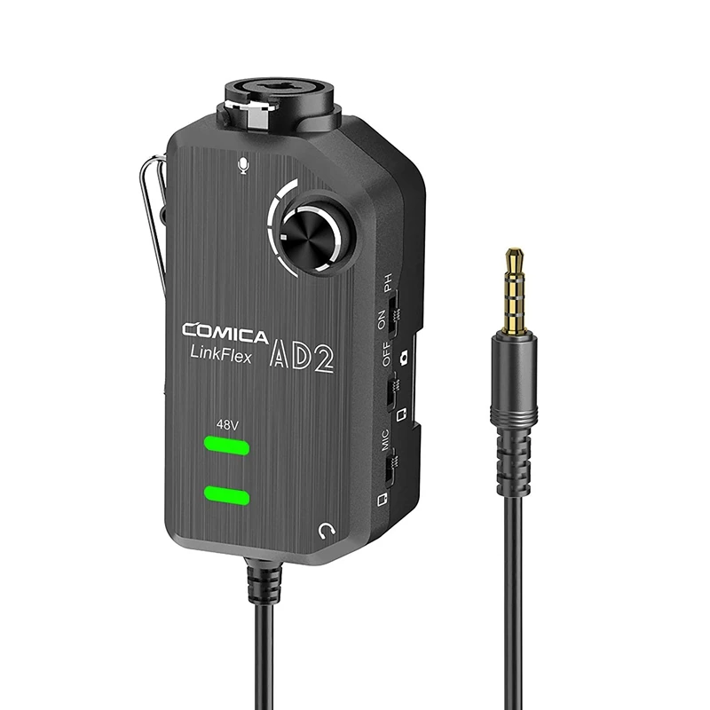 Горячая 3C Comica LINKFLEX.AD2 XLR/6 35 мм с 48В в режиме реального времени монитор XLR Сделано