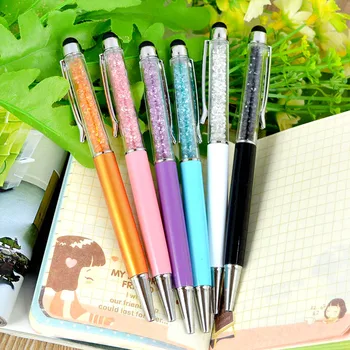 

100Pcs Beauty 2 In 1 Crystal Diamond Stylus Touch Pen Ballpoint Pens Stationery