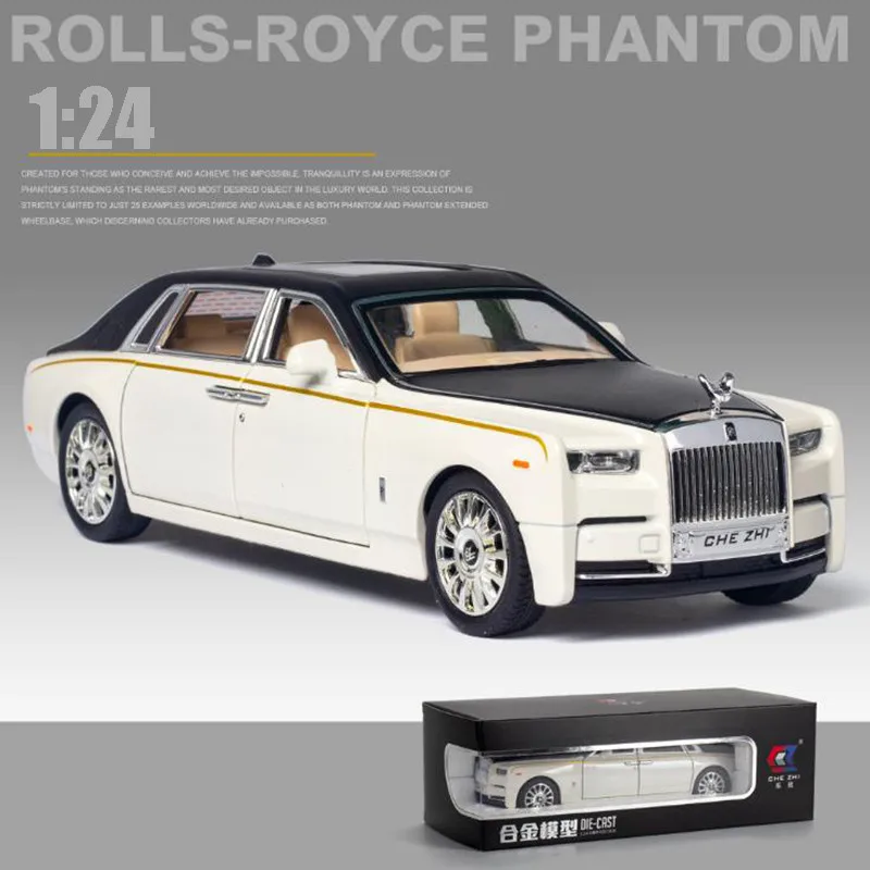 1:24 Rolls Royce Phantom Metal Die cast Model Car Sound Light Pullback Boy Toy 1:24 Rolls Royce Phantom Metal Die cast Model Car Sound Light Pullback Boy Toy