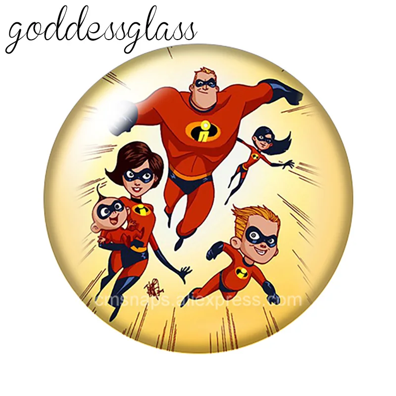 Disney The Incredibles Super Family 10pcs 12mm/18mm/20mm/25mm Round photo  glass cabochon flat back Necklace Making findings|Chain Necklaces| -  AliExpress