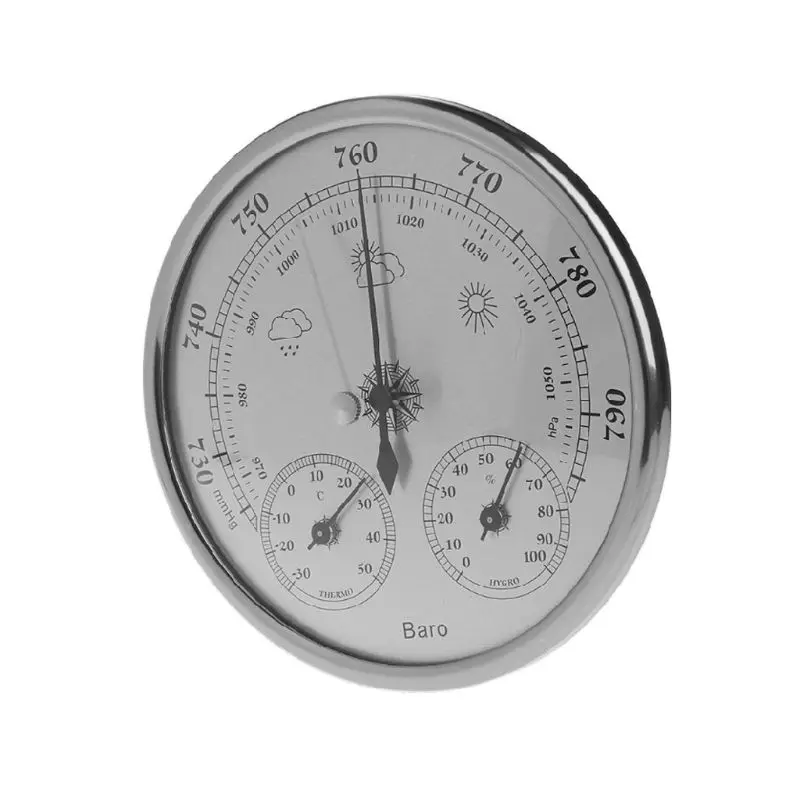 3 in 1 Atmospheric Pressure Temperature Hygrometer Weather Station Barometer Wall Mounted Barometer Thermometer Hygrometer