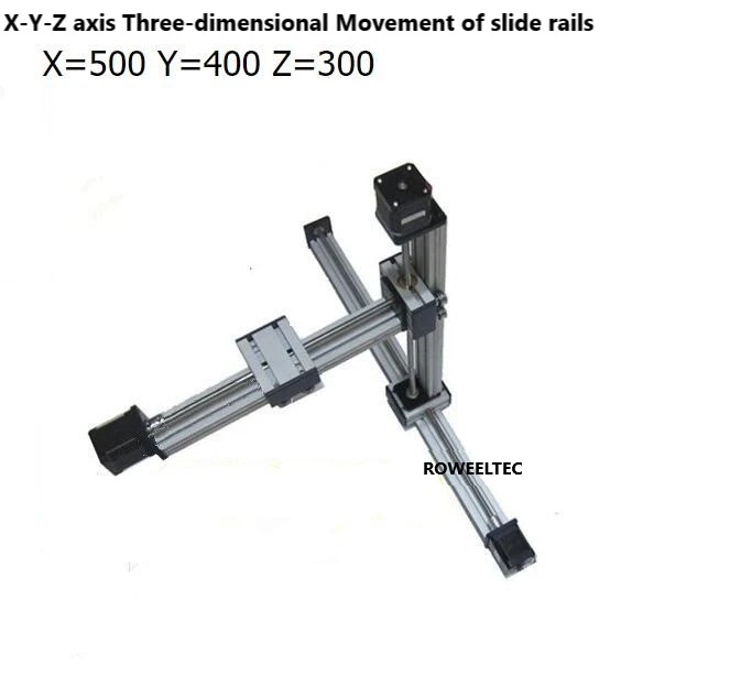 Free Ship New 3d X Y Z Axis Three Dimensional Movement Of Slide Rails 57 Stepper Motor Module Te Module Power Module Adaptermodule Video Aliexpress