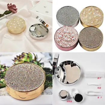 

Contact lens box set lady lens container companion box with makeup mirror