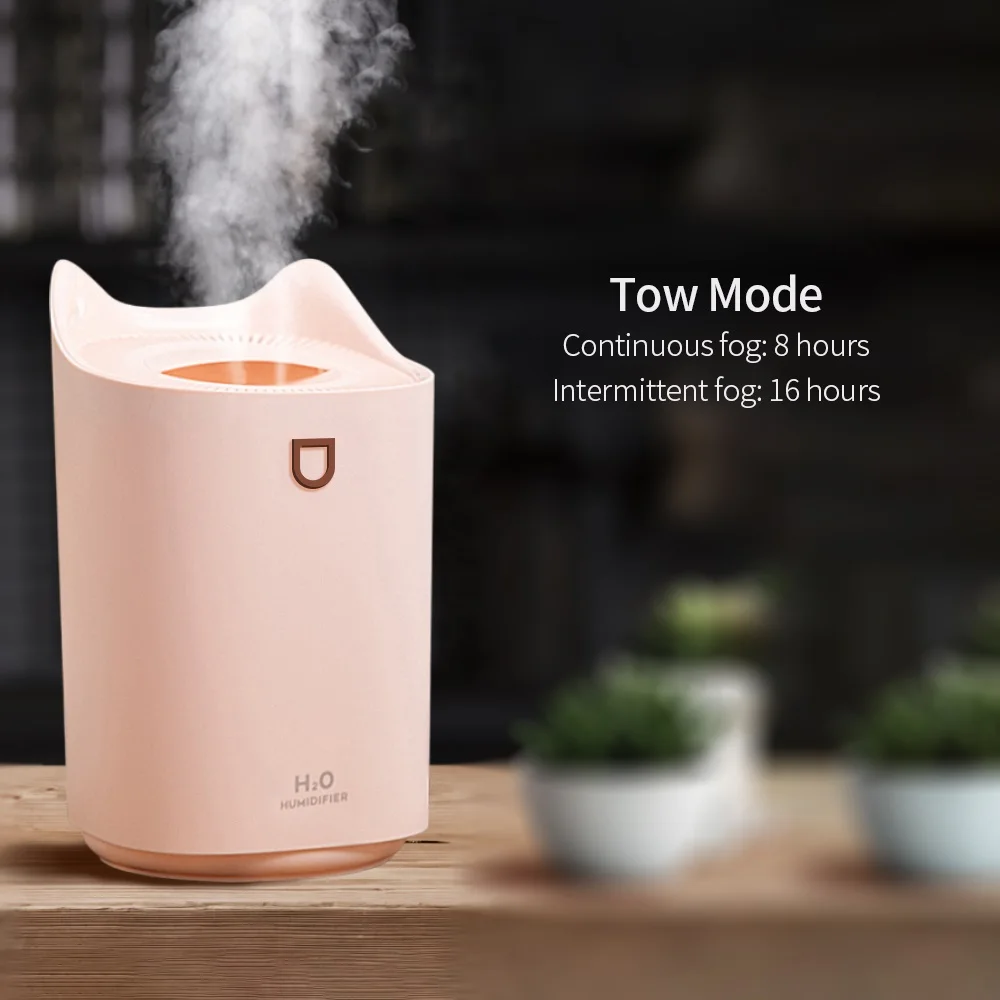

obecilc Ultrasonic Mini Cute Air Humidifier With LED Light Essential Oil Diffuser Electric Air Purifier USB Mist Maker For Home