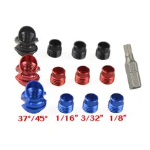 

Archery Compound Bow Peep Sight Kit 45/37 Degree Hooked Housing 3 Inner Core Aperture Kit Replacement 1/16 3/32 1/8 Clarifier