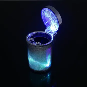 

Car Auto Ashtray with LED Light Cigarette Cigar Ash Tray Container Smoke Cup Holder Colorful Storage Cup Smoking Accessories