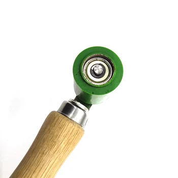 

1xSilicone Seam Wooden Hand Pressure Roller 40mm For Hot Air Heating Welding