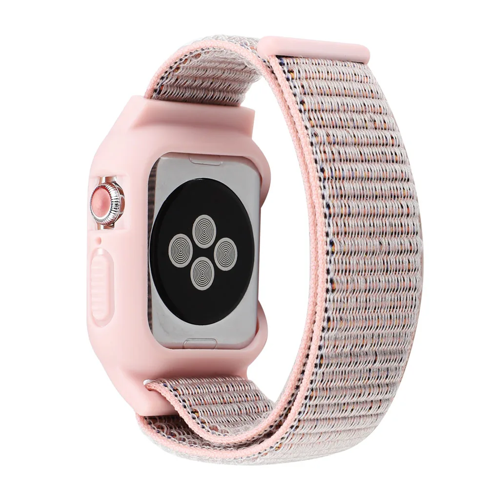 Спортивный нейлоновый ремешок-петля для Apple Watch Series 2 3 4 5 Чехол-ремешок дышащий браслет для 44 мм 40 мм 42 мм 38 мм iWatch