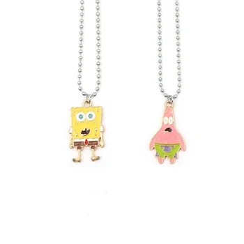 

Fashion Choker Necklaces for Women 2020 Cartoon Spongebob Patrick Star Chain Necklace Women Men Punk Chains Jewelry Gif