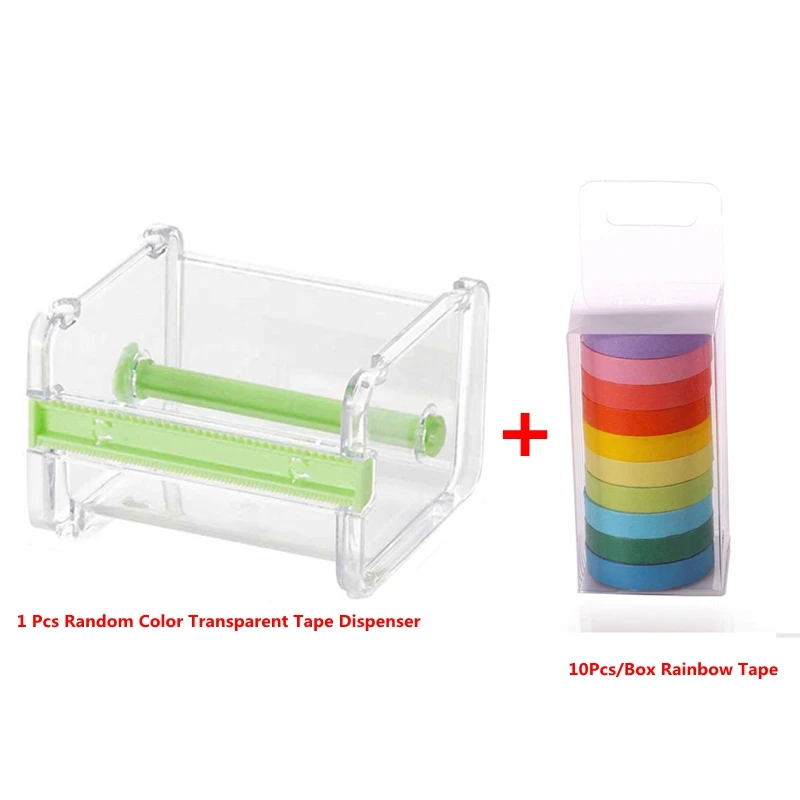 10+ 1 шт васи лента диспенсер набор Декоративные наклейки Скрапбукинг дневник клейкая маскирующая лента канцелярские товары школьные принадлежности