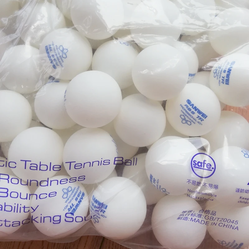 100 Мячи SANWEI 3-Star ABS 40+ мяч для настольного тенниса ITTF одобренный тренировочный материал Пластиковые Мячи для пинг-понга