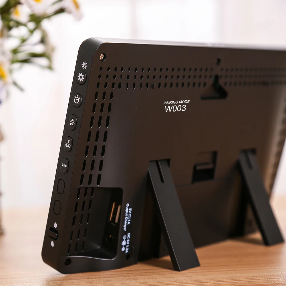 Цифровой ЖК будильник FanJu W4 метеостанция с Wi Fi для дома и улицы часы прогнозом