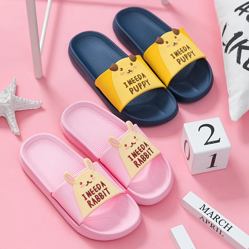 

Women Slippers Cartoon Duck Rabbit Panda Puppy Summer Beach Slides Home Slippers Platform Sandals Women Shoes Bothe Flip Flops