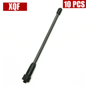 

XQF 10PCS Black soft VHF 136-174mHz handheld radio antenna suitable for kenwood SMA-F 3107/2207/2207G two way radio
