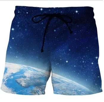 

Digital printing men's quick-drying beach shorts with pocket printing on both sides of leisure shorts