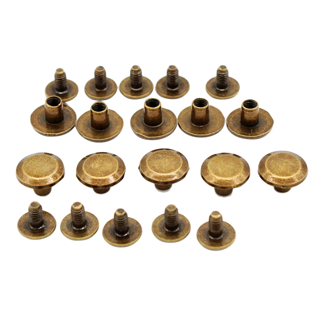 10pcs Leather Belt Craft Studs Screws Nail, 10X5mm Belt Bolts To Connect The Book, Paper, Belt