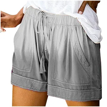 

Tie-dye Elastic High Waist Shorts Drawstring Pocket Shorts Women Pantalones Cortos Mujer Verano De Moda 2020 Ropa De Mujer