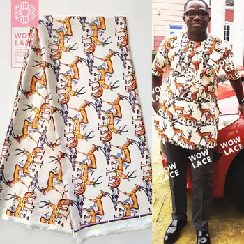 

African 2020 High Quality Isiagu Lace Fabric Nigerian Guinea Printing Style Women Or Men Wedding Dress Sewing Lace Silk Material