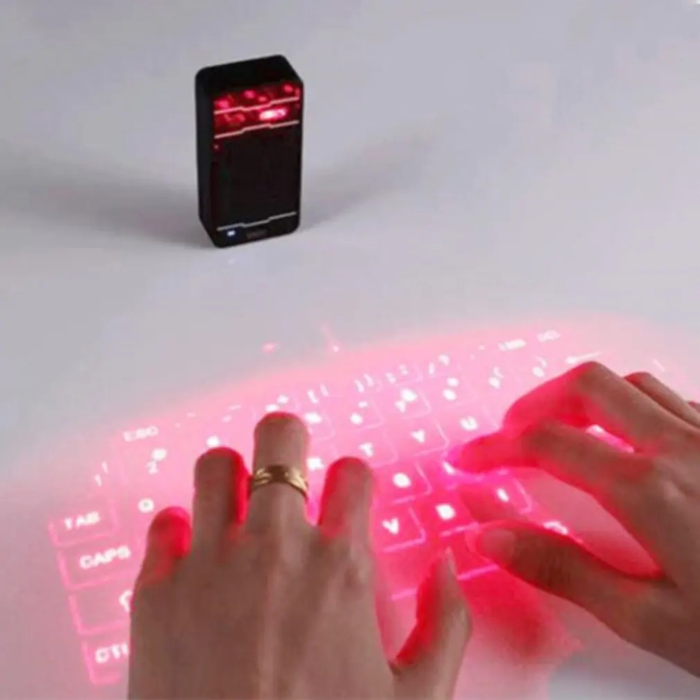 

Laser Projection Keyboard Bluetooth Wireless Virtual Keyboard Mouse English QWERTY keyboard Layout Multi-system compatibility F1