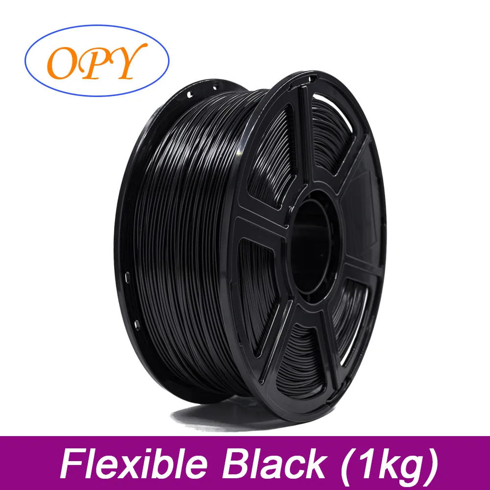 Filamento de goma Flexible para impresora 3D, Material de plástico elástico de 1 75 Mm, 10M, 100G, muestra natural, negro, rojo, verde, azul