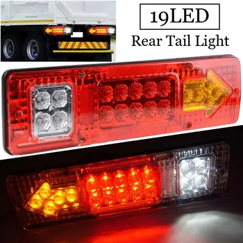 

UV Resistant Rear Tail Light Brake Turn Signal Lamp 12V 19-LED For Car/Trailer/Truck