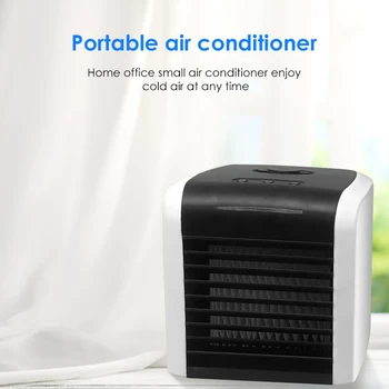 

Home Mini Air Conditioner Cooling Fan USB Rechargeable Portable Air Cooler Convenient Portable Humidifier Big Wind Fan for Home