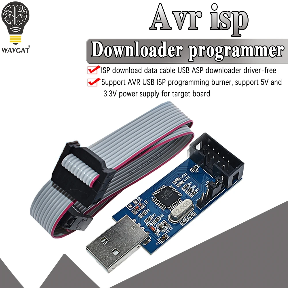 Программатор WAVGAT USBASP USBISP AVR USB ISP ASP ATMEGA8 ATMEGA128 Поддержка Win7 64|avr programmer|usb ispisp programmer |