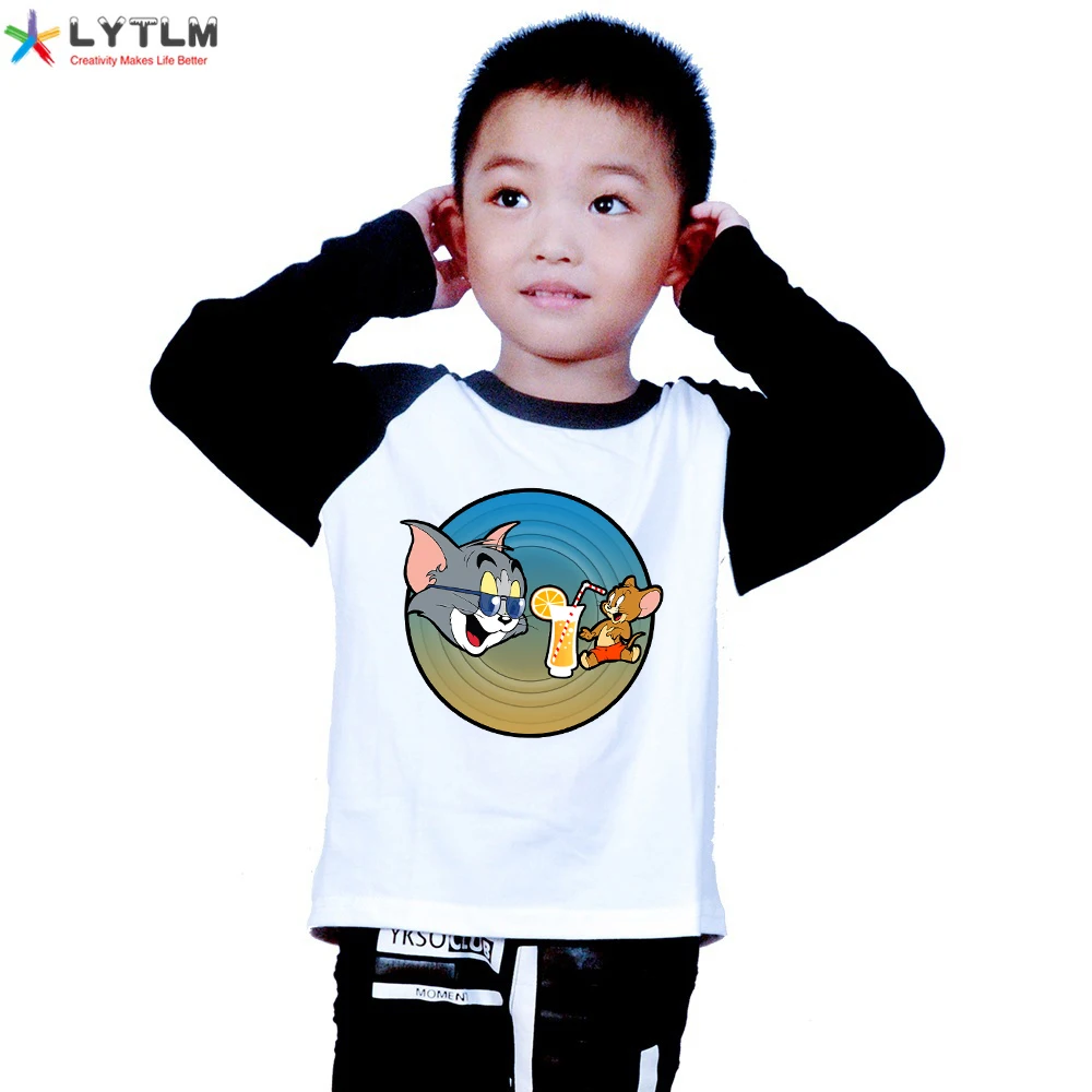 LYTLM/футболка для мальчиков с героями мультфильмов, Модальная футболка с аниме детские Осенние футболки с длинными рукавами для маленьких мальчиков топы для девочек, зима г