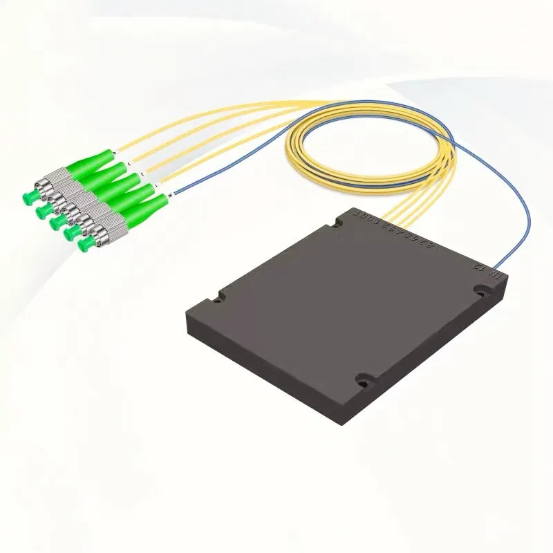 

FC/ APC 1x4 PLC Fiber optical splitter single mode with FC APC connector