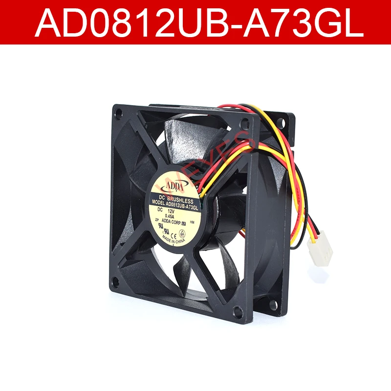 Оригинал для ADDA AD0812UB-A73GL 0.45A 8025 12V Вентилятор охлаждения с двойным