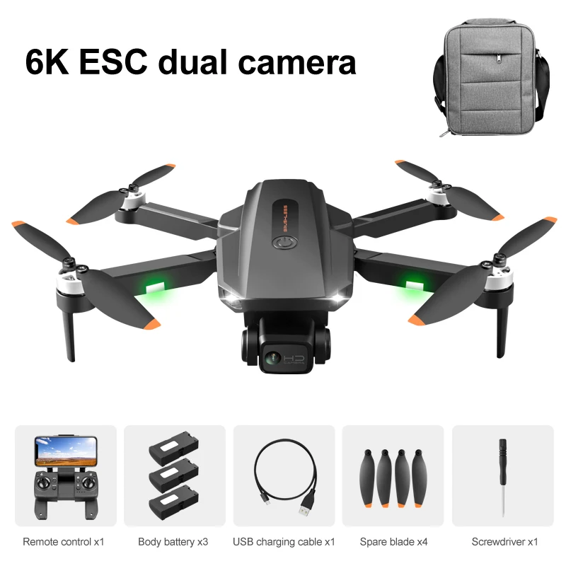 RG101 Orange Brushless Motor Drone 4k GPS Professional Aerial Photography Quadcopter With Camera 5G Wifi FPV RC Lens Follow Me protocol aviator rc helicopter RC Helicopters