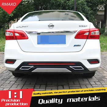 

For Sentra Rear spoiler ABS Rear Bumper Diffuser Bumpers Protector For Nissan Sentra Body kit bumper rear lip rear spoiler 2016