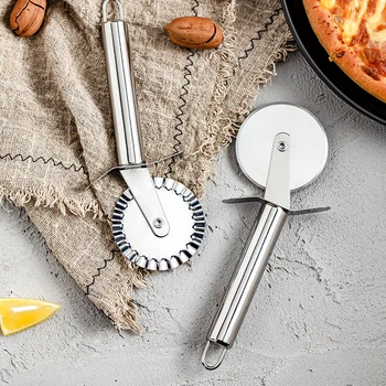 

Stainless Steel Pizza Cutter Rolling Knife Kitchen Tools