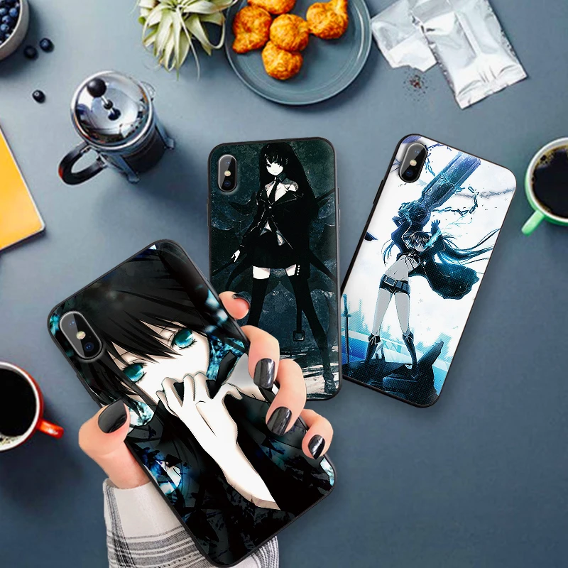 Для iPhone 6 6s 7 8 Plus X XR XS Max 5 5S SE телефон Cas Аниме Черный Рок Шутер сексуальная девушка