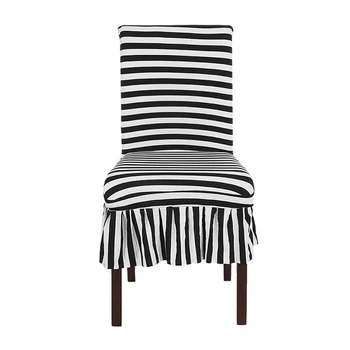 

Dining Chair Cover Seats Slipcover for Wedding Party, Stripe Printed Pattern