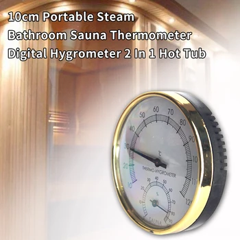 

10cm Accessories Round Measuring Indoor Outdoor 2 In 1 Bathroom Professional Sauna Thermometer Small Hot Tub Digital Hygrometer