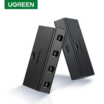 

Ugreen Peripheral Switcher USB2.0 Sharing Switch Adapter Box Shared Printer USB Devices for Scanner Printer Flash Drive KVM HDMI