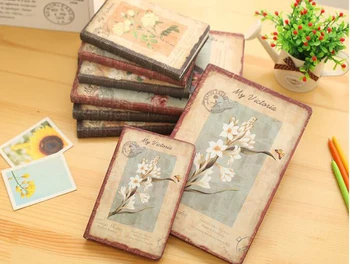

Beautiful Rose Lily Fabric Cloth Cover Notebook Vintage Student Office Notepad Ladies Gift