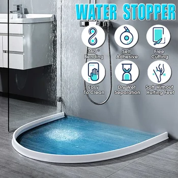 

Bathroom Silicon Water Stopper 60/80/100/150/200cm Water Partition Dry And Wet Separation Flood Barrier Water Blocker Flexible