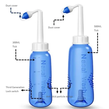 

Wholesale 300ML Child Adult Nasal Wash Cleaner Nose Protector Cleans Avoid Allergic Rhinitis Neti Pot