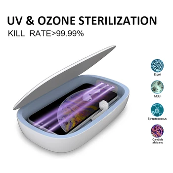 

3 In 1 Multifunctional Disinfection Box Wireless Charging UVC Sterilization Box Phone Headset Disinfection Aromatherapy Box