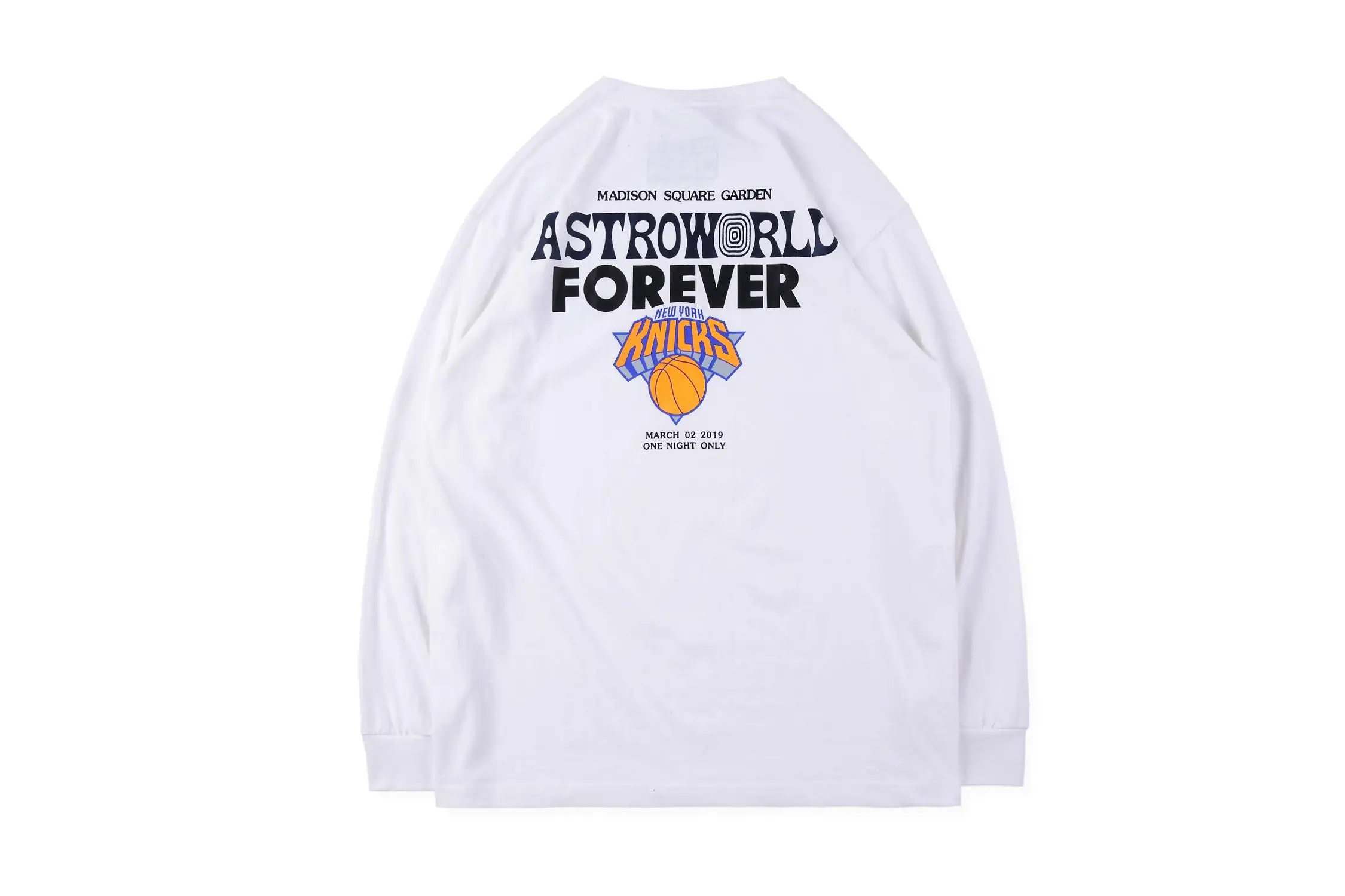 19SS с изображением Трэвиса Скотта ASTROWORLD рубашка с длинными рукавами MSG Knicks Wish You Here Harajuku уличная хип хоп астромир футболки мужские - Цвет: 5A