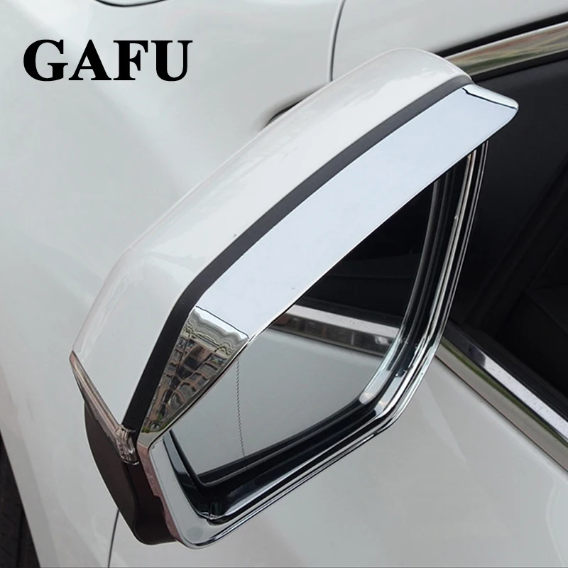 Car Stickers For Hyundai Kona 2018  2019 2020 ABS Car Side Mirror Visor Rain Eyebrows Cover Sun Rain Guard Shield Deflector 2Pcs