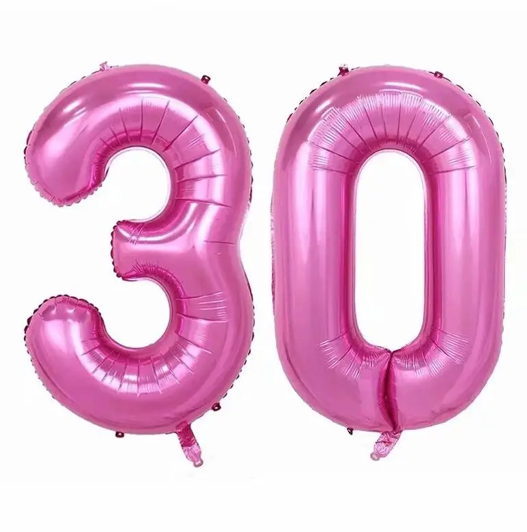 as picture 40 дюймов Розовый Синий Зеленый Фиолетовый номер 16 18 20 21 30 40 50 60 для взрослых день рождения украшение цифровой Globos товары для комнаты - Цвет: as picture