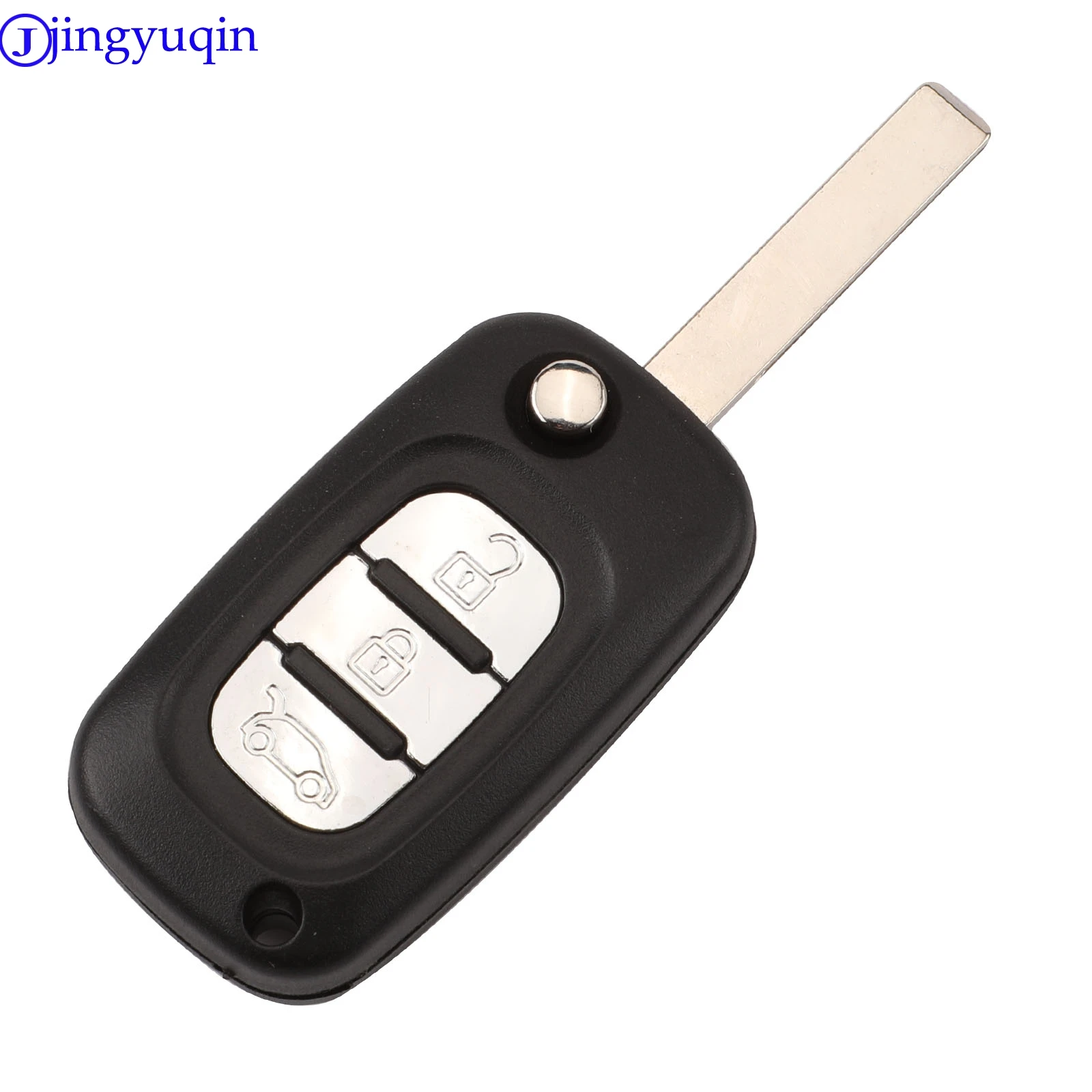 Jingyuqin 10 p, 2 кнопки, чехол для автомобильного ключа, пульт дистанционного управления, откидной складной Автомобильный ключ, оболочка для Renault Clio Megane Kangoo Modus