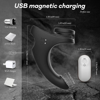 9 Modes Vibrating Penis Massager Ring Dildo Vibrator for Men Chastity Belt Remote Control Testicle Vibrator Sex Toys for Couples 5