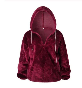 

Winter Autumn Outwear Women Fashion Irregular Sweatshirt Plush Hoodies Sweatshirt Long Sleeve Hooded Casual Pullovers
