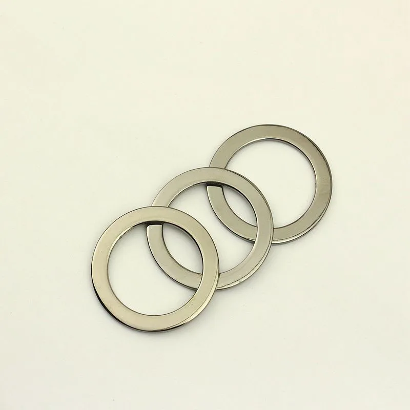 20Pcs 36mm Inner Diecast Metal Flat Alloy Round O Ring Adjustable Buckles Nickle Black Gold Bronze Bag Webbing Strap Big Rings